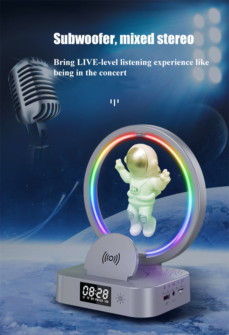 Magnetic Levitating Bluetooth Speaker RGB Lights, 360° Stereo Sound