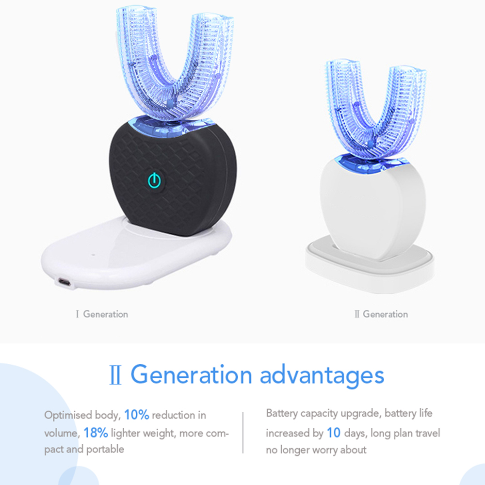 Smart Electric Toothbrush USB Rechargeable U-shaped Tooth