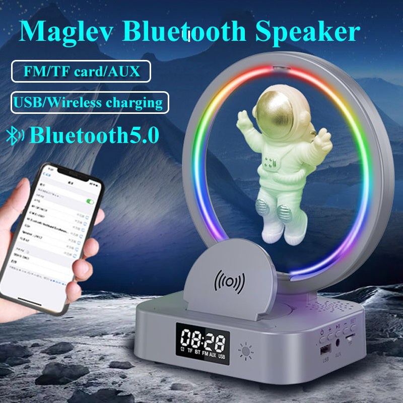 Magnetic Levitating Bluetooth Speaker RGB Lights, 360° Stereo Sound