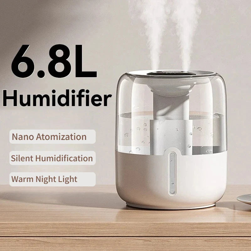 MIJIA Portable USB Humidifier – 6.1L Classic Columnar Design, 300ml/h Mist Output, Silent & Auto Shut-Off (21–30㎡ Coverage)
