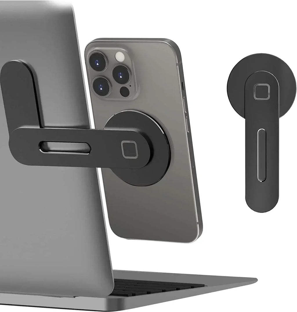 Magnetic Laptop Phone Holder – Slim & Foldable Dual-Screen Monitor Mount for iPhone & All Smartphones