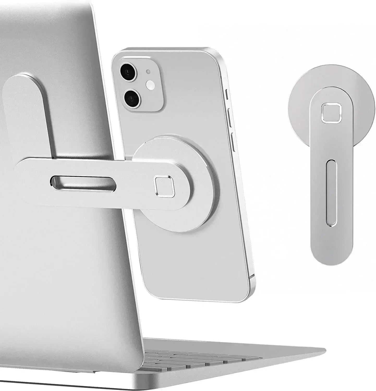 Magnetic Laptop Phone Holder – Slim & Foldable Dual-Screen Monitor Mount for iPhone & All Smartphones