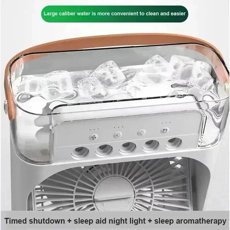 Mini Desk Air Cooler with USB Charging – Compact Personal Fan for Home & Office