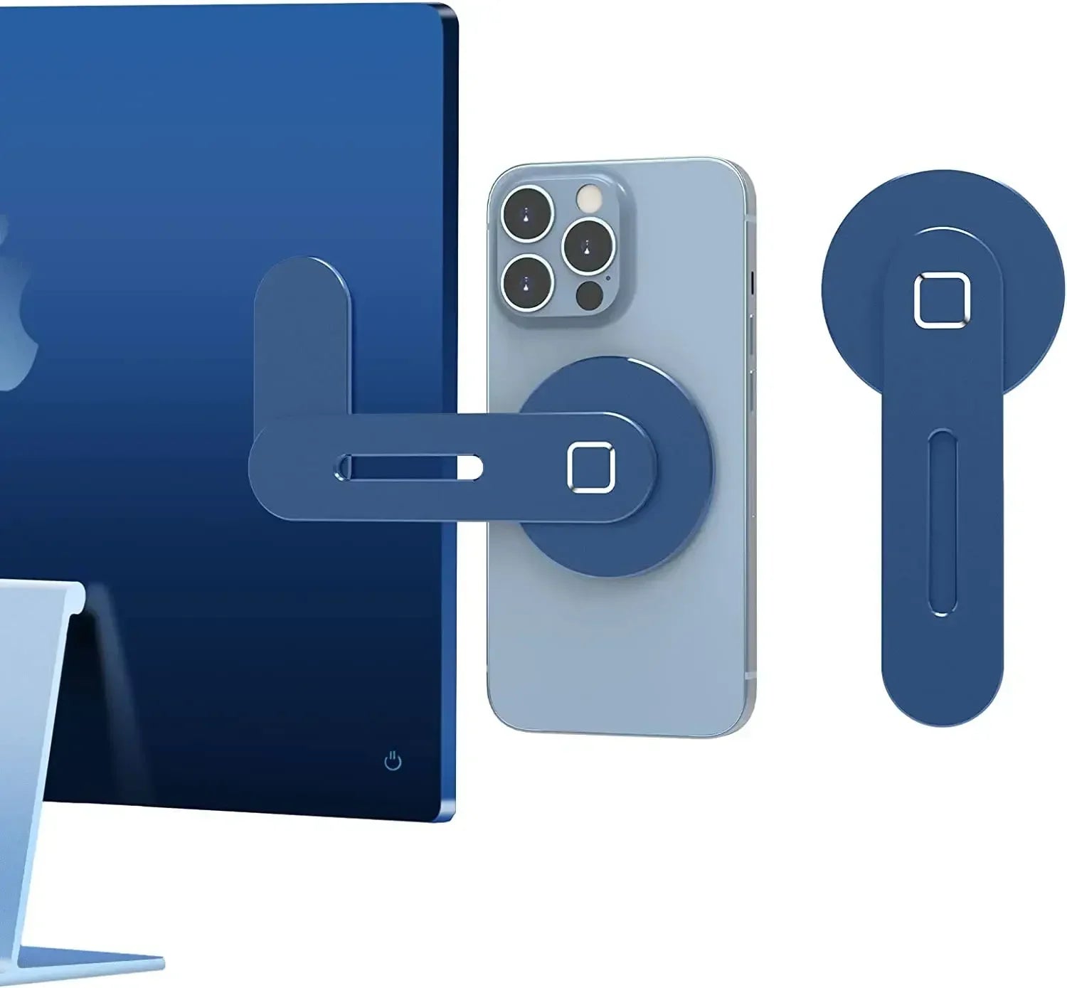 Magnetic Laptop Phone Holder – Slim & Foldable Dual-Screen Monitor Mount for iPhone & All Smartphones