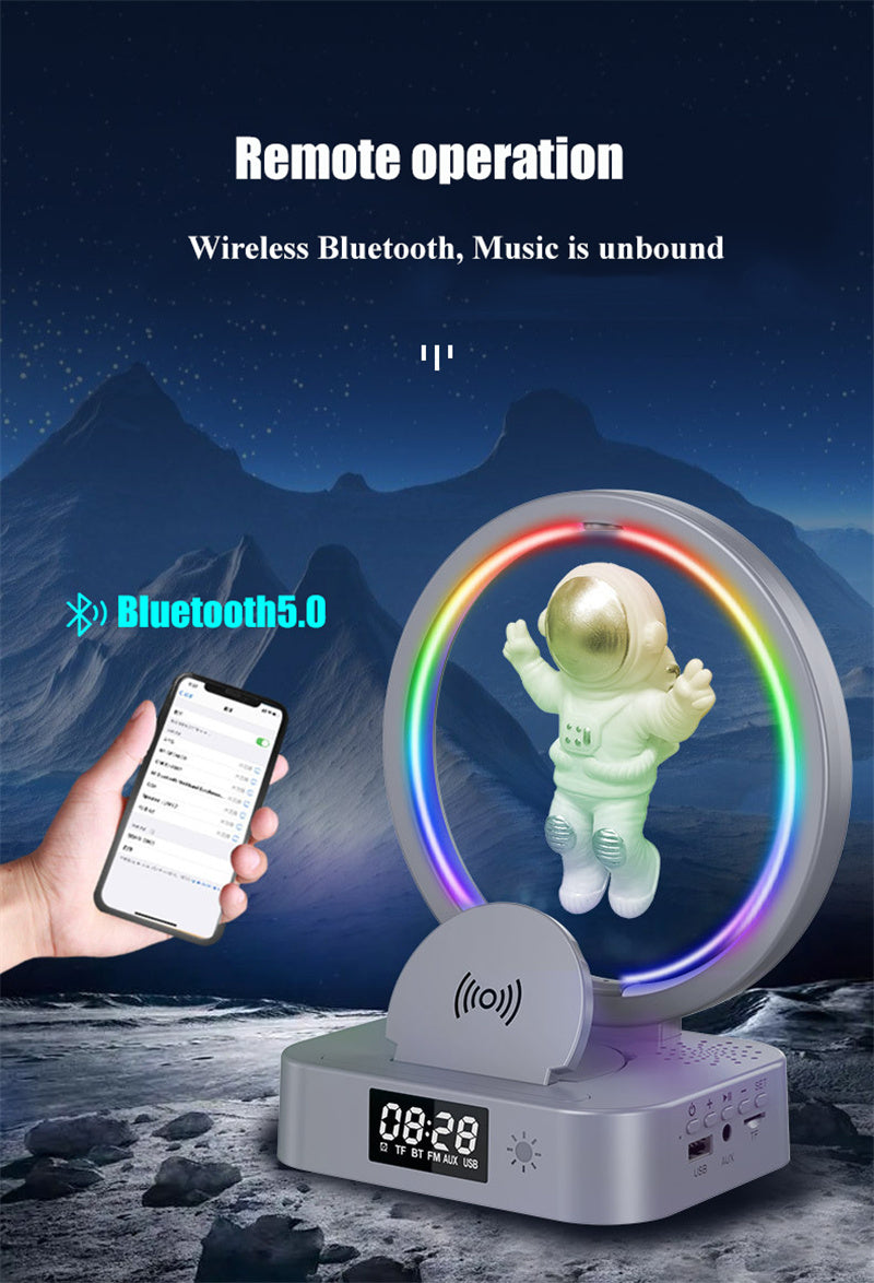 Magnetic Levitating Bluetooth Speaker RGB Lights, 360° Stereo Sound