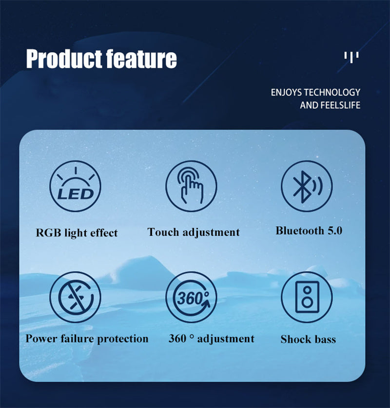 Magnetic Levitating Bluetooth Speaker RGB Lights, 360° Stereo Sound