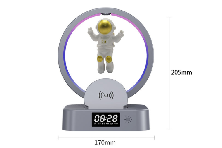 Magnetic Levitating Bluetooth Speaker RGB Lights, 360° Stereo Sound