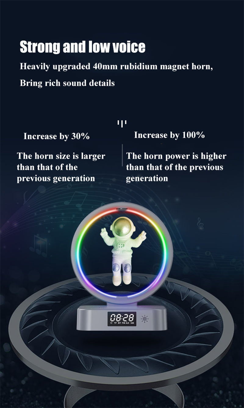 Magnetic Levitating Bluetooth Speaker RGB Lights, 360° Stereo Sound